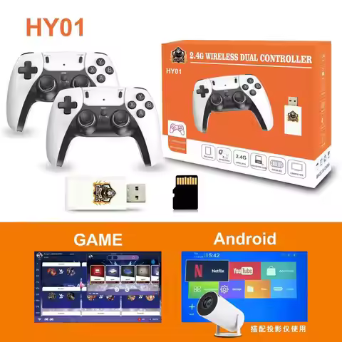HY00 HY01 Retro video game consoles Portable Intelligent 4K 1080P Projector Remote Control Mini Andr