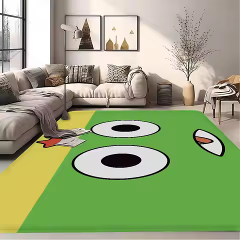 K-Keroro Gunsou Frog Room Mats Cheaper Anti-slip Modern Living Room Balcony Printed Household Carpet