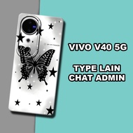 HP (GC24) Rubber Softcase VIVO V40 5Ghp | Butterfly Motif Case | VIVO V40 5G Silicone Tpu Pro Camera