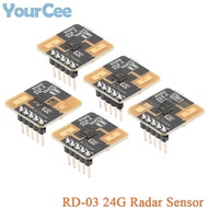 5pcs/1pc Rd-03 24G Radar Sensor Human Body Micro Motion Sensing Detection Module ISM Radio Band UART