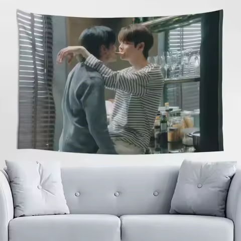 Netjames Magazine Cover HD Poster Hanging Cloth Thai TV Bedfriend Drama Stills Tapestry Bedroom Idol