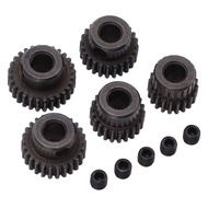RC Motor Gear, 48DP 5mm Pinion Gear Set, 5PCS Steel Shaft Hole Gear, 20T 22T 24T 26T 28T Climbing Ca