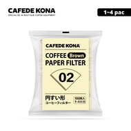 CAFEDE KONA - Made in Japan 100pcs V60 Hand Pour Coffee Filter Paper Wood/White