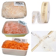 [Buy any 3] Halloween Orange Shredded Papers Raffia Shredded Papers Hamper Fillers / Ribbon/ Wrapper