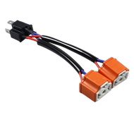 9003 H4 Ceramic material Headlights Wiring Harness Socket Heat Resistance 2 Way Splitter Headlight W