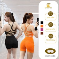 Sport, Gym, Aerobic Knitted Tracksuit With Foam Gym Outfit Woman Set