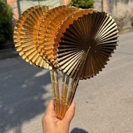 Wholesale bag of 10 round copper palm branches, 15cm diameter round copper fan, type 1, beautiful, s