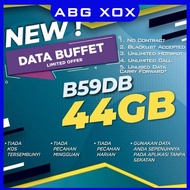 Abg XOX | 44GB ONEXOX BLACK B59DB 4G LTE Plan ONEXOX Simkad Unlimited Hotspot No Contract Simcard Sim Card Postpaid