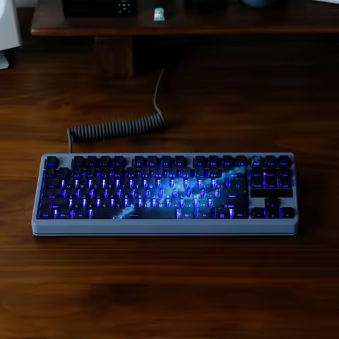 136 Keys Backlit Cosmic Nebula Keycaps Cherry Profile Double Shot Side Light Transmission Keycap For