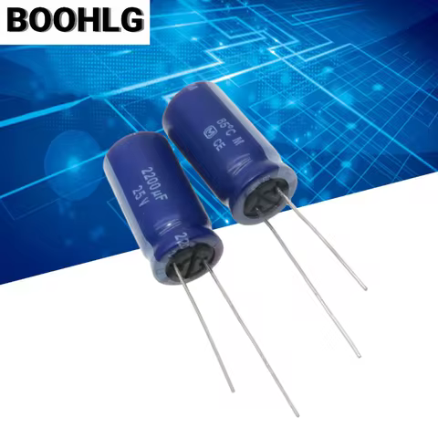 5PCS 2200UF 25V capacitor 25V 2200UF 12.5X25 M fever blue robe audio