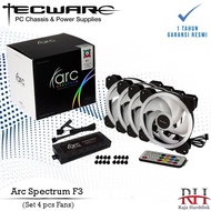 HITAM Tecware Arc Spectrum F3 RGB (4Pcs Set) Fan Official Warranty - Black