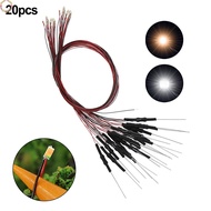 [HME] 20pcs Prewired SMD LED 0603 Warm White Light Emitting Diode 12V DIY Model