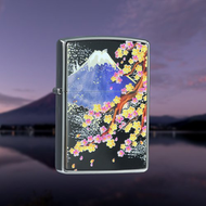 日本傳統風格 - 絢麗櫻花富士山 防風打火機 原裝行貨 美國製造 ZBT-5-213 /ZA-5-213日版 | ZIPPO 指定授權經銷商 |美國製造 | 收藏