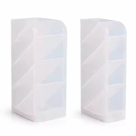 High Quality Plastic Pen Holder Oblique Insertion Type Large Capacity Pen Container Desktop Organize