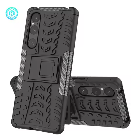 For Sony Xperia 1 V Case For Sony Xperia 1 V Cover Bumper Heavy Duty Armor Stand Shell Phone Back Co