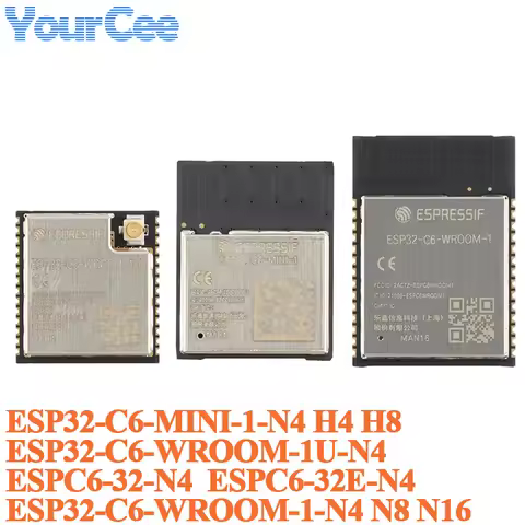 10pcs/1pc ESP32-C6-WROOM-1 1U N16 N8 N4 ESP32C6 ESP32-C6-MINI-1-H4 2.4G Wi-Fi 6 Ble 5 Wifi Wireless