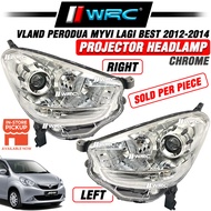Vland Perodua Myvi Lagi Best 2011 - 2014 Projector Headlamp ( Chrome ) ( 1pc )