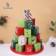 [nvnrbso] Advent Calendar Ornaments Reusable Multicolor Creative Favor Box Advent Calendar