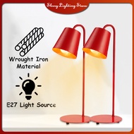 【Shrry Lighting】Wedding Gift Table Light With Decoration Red Bedside Lamp（E27 Light Bulb）Desk Lamp