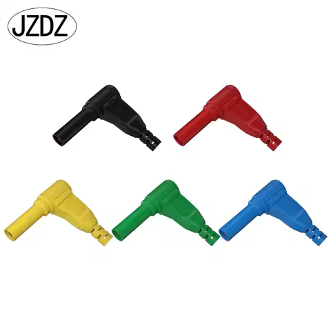 JZDZ 10PCS 4MM Right Angle 90 Degree Banana Plug Safety Welding Assembly Test Leads Connectors DIY J