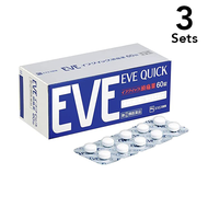 【限量特價】【3入組】白兔牌 EVE QUICK 頭痛藥 60錠【指定第2類醫藥品】