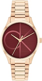ck25200347 Women's Rose Gold Watch, red (burgundy), ケース縦:32mm / ケース横:32mm / ケース厚み:7.9mm, Bracelet Ty