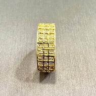 22k / 916 Gold Abacus Ring (Side Smooth Finish) V4