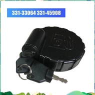 1 PCS 331/45908 331/33064  Cap  Tank Side Lock Cover with 2 Keys ABS for  Excavator 3CX 3CXE 4CX 4CS