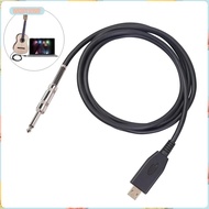 [Wazsnhm] 2M 6.5ft Guitar Bass 1/4'' 6.35mm to USB Link