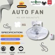 【Ready Stock】KDK KQ409 16" AUTO FAN 360° Degree White Color / kipas kdk kipas siling 360°  warna put