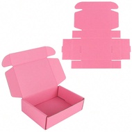 10 hộp giấy carton cứng 3 lớp màu hồng, kích thước: 5,12x3,15 X1 inch 10 hộp giấy carton nhỏ 5,12x3,