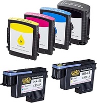 LKB Remanufactured HP88 Printhead C9381A C9382A and 1 Set HP88XL Ink Cartridge with chip Never Used 
