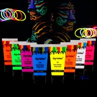 Depvision Glow in the Dark UV Face and Body Paint 8 x 20 ml (0.68 fl oz) Neon Blacklight Reactive Fl