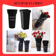 VASES Flower Bucket Plastic Flower Vase Pot Pasu Gubahan Bunga Pot Bunga Plastik Acrylic Plastic Gar