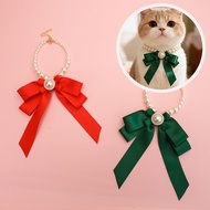 Pet Collar Kitten Dog Necklace Cute Bow Pearl Award Champion Decoration Wedding Dress Up