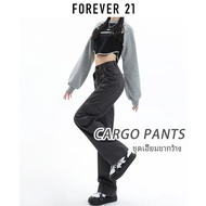 สูง เอว ชุดทํางานขาตรง กางเกงยีนส์ ผู้หญิง สีเทา สไตล์อเมริกัน พรางหุ่น Forever 21 กางเกงลำลอง สตรีท