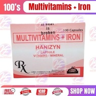 HANIZYN Multivitamins + Iron Vitamins with Ferrous Multivitamins Vitamins + Ferrous 100 Cap