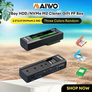 MAIWO M.2 NVMe Enclosure SSD Case Cloner 2bay 2.5inch to m.2 Clone USB C 10Gbps to SATA Hard Disk C