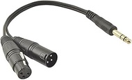 6.35mm (1/4inch) TRS to XLR Y Splitte Cable, Dafensoy 6.35mm (1/4inch) TRS Male to XLR Male and Fema
