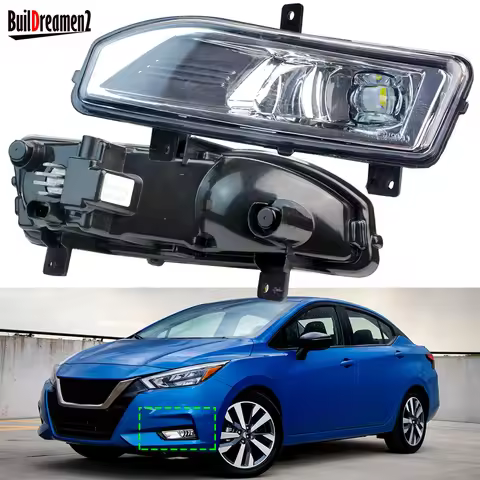 2 Pieces 30W 4000LM Car Passenger + Driver LED Lens Fog Light Assembly H11 For Nissan Versa Sedan 20