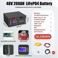 48V 200Ah Powerwall 10KW Lifepo4 Battery 51.2V 100Ah 5KW Max 32 Parallel With CAN RS485＞6000 Cycles For Solar EU Stock No Tax