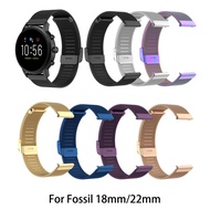 Fossil 18/22mm high quality Mesh Stainless Steel Watch Strap With 7 Colors for Fossil Women's Sport/Gen 5 Series Watch