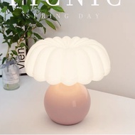 Cute pink mushroom-shaped night light for bedroom decoration