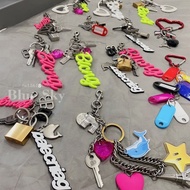 Paris Rodeo Key Ring Bag Pendant Bag Fashionable Personalized DIY Handmade Metal Jewelry Keychain B