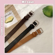 Vintage Belt Non-porous Waistband Adjustment Jeans Ladies Belt Thin Trim Black Belt Decorate