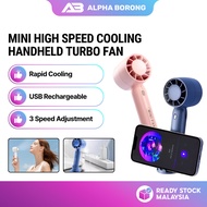 Alpha Borong Mini Fan A68 Rechargeable Handy Fan Portable Cooling Handheld Electric Fan USB Fan for 