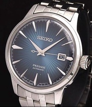Seiko Presage Cocktail Time 手錶 (絕版18年, Model no. SRPB41JI, Automatic, 23 Jewels, "Navy Blue 錶盤" & 日本