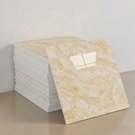 NEW 10pcs 9.67 Sq. Ft Yellow And Black Faux Ceramic Tile Marble Vinyl Wallpaper Self-Adhesive Waterp