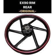 DEMAK EX90 RIM REAR BELAKANG RED LINING + BEARING + RUBBER EX 90 SPORT RIM BELAKANG TYRE TAYAR TIRE 