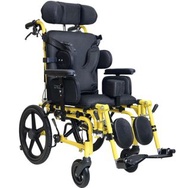 美國 Advanced TIRE 36 高背傾斜及後躺輪椅【Tilt+Recline】【座闊可調】【有後手剎】【連頭枕、側墊、分腿柱、X形安全帶、骨科升降腳踏】【可摺合】